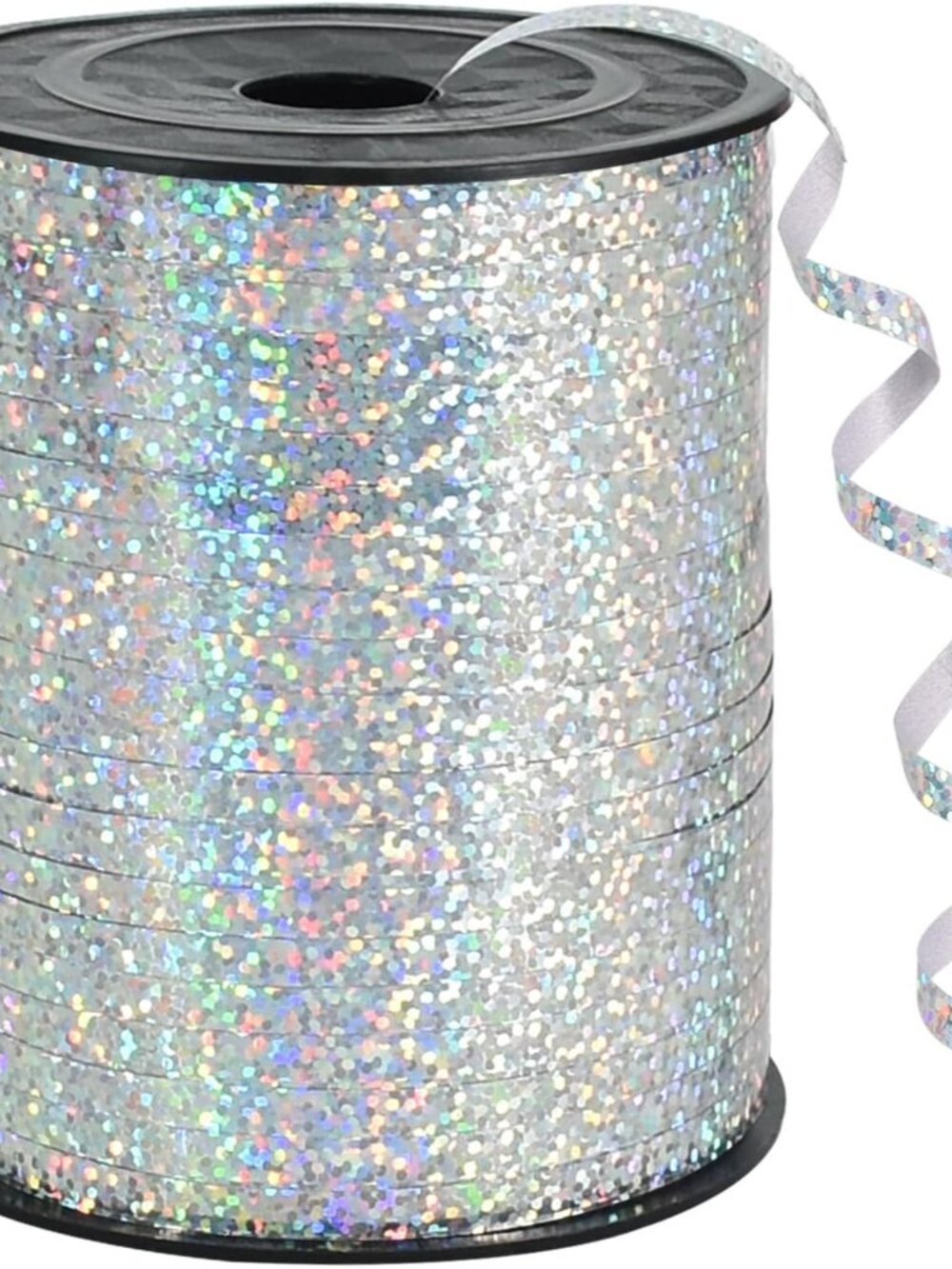 500 Yards Silver Ribbon Curling Crimped, Balloon String Shiny Metallic Roll for